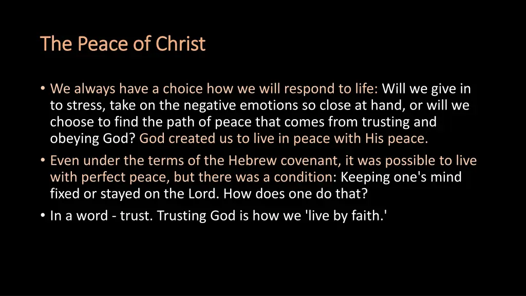 the the peace of christ peace of christ