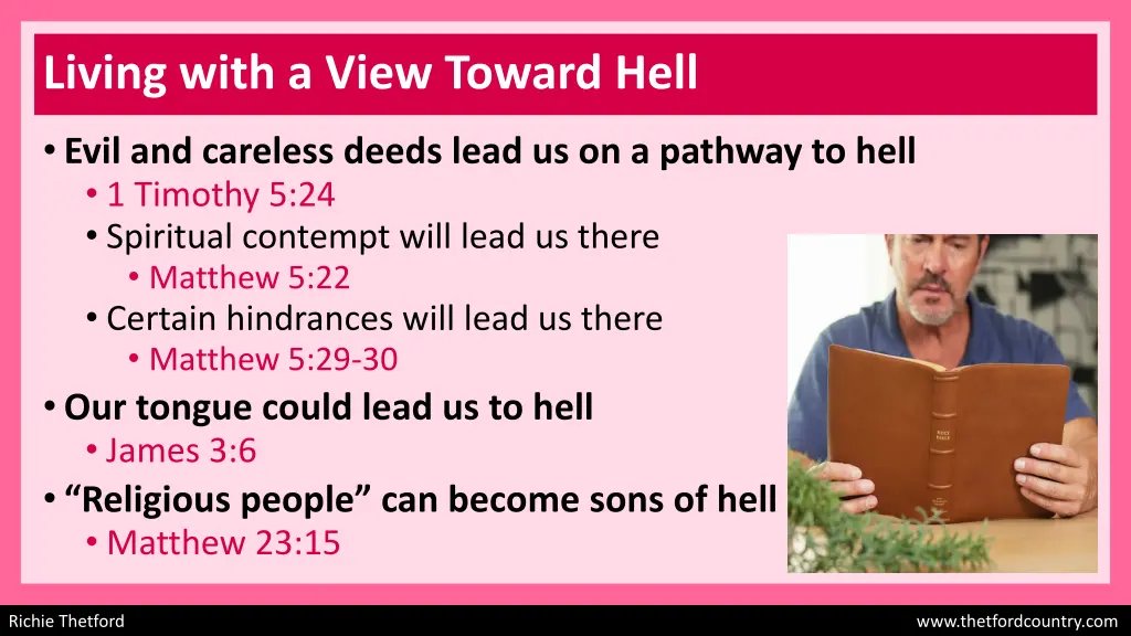 living with a view toward hell