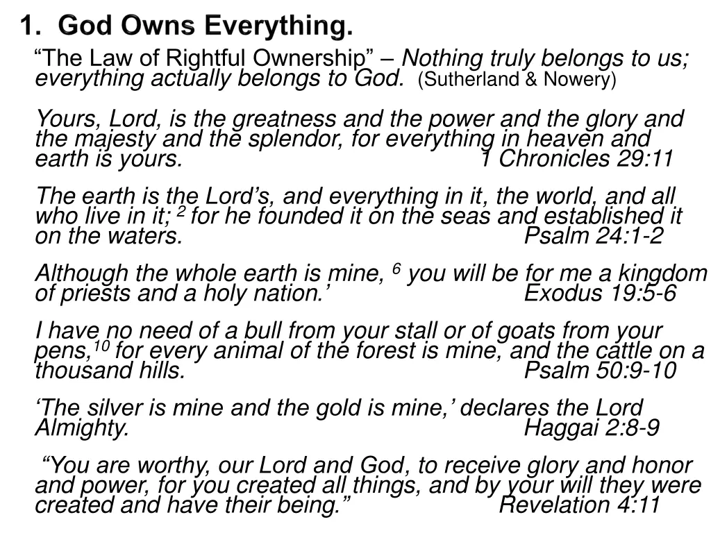 the law of rightful ownership nothing truly