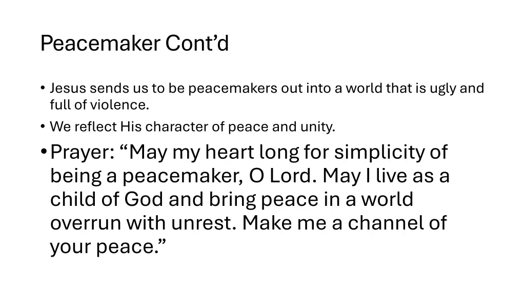peacemaker cont d 2