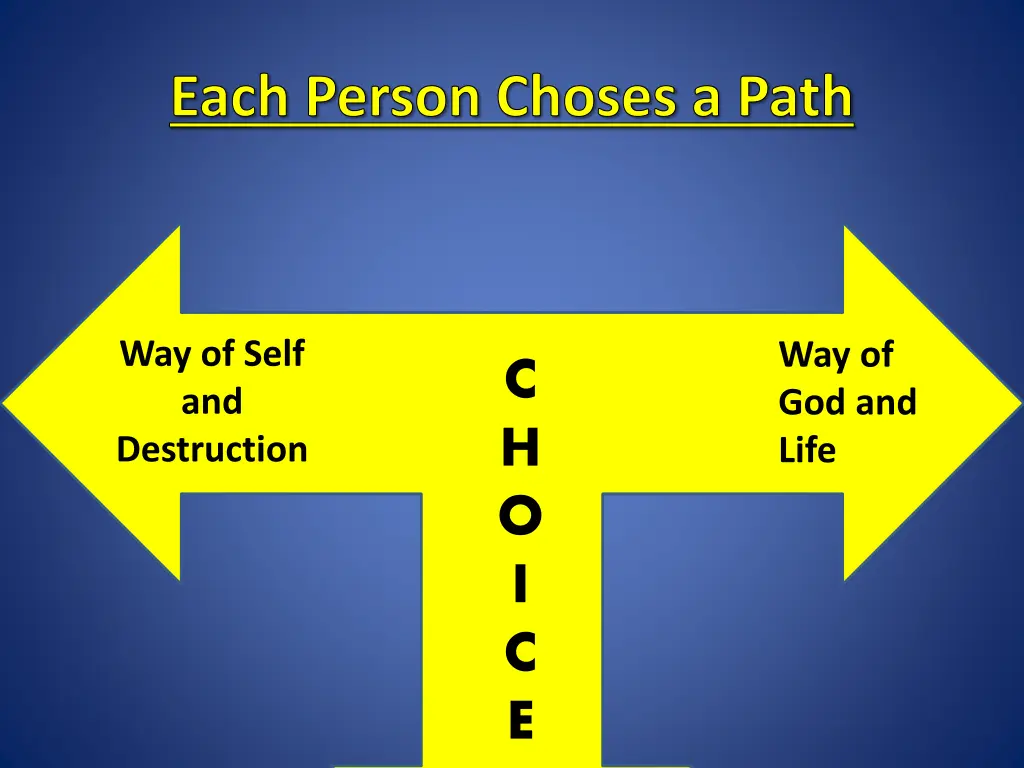 each person choses a path