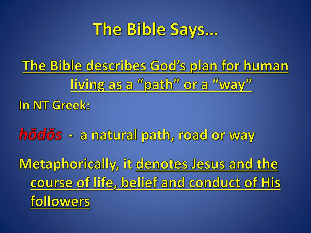 the bible says 1