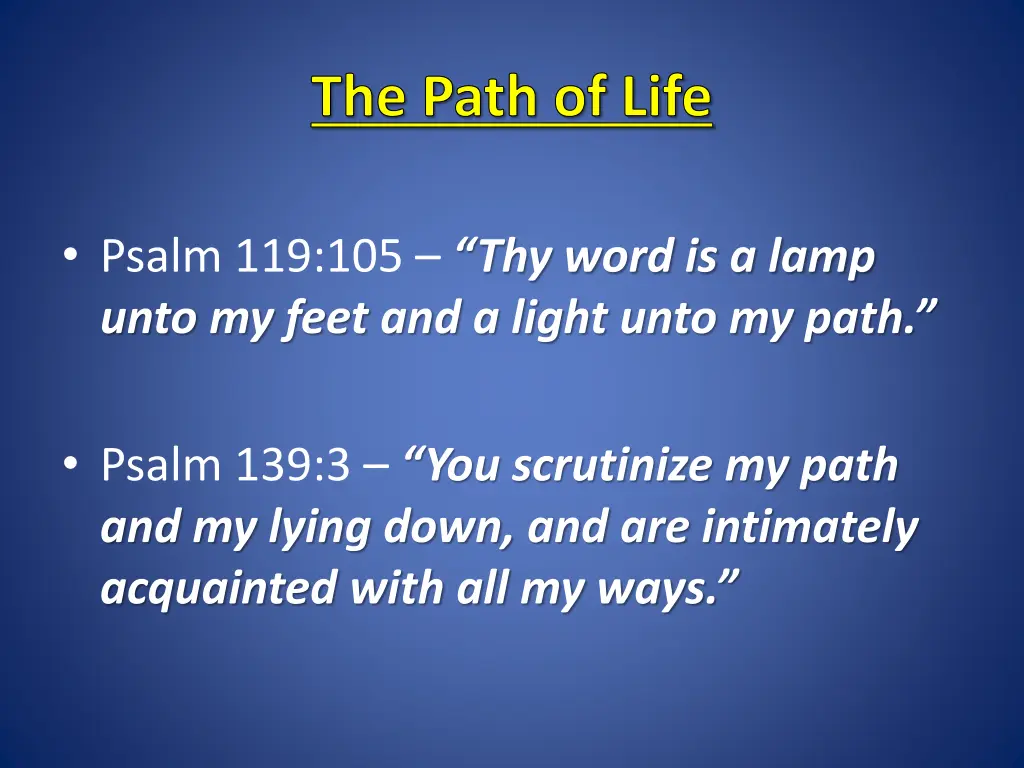 the path of life 1
