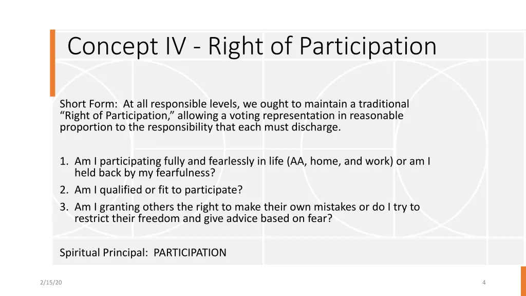 concept iv right of participation
