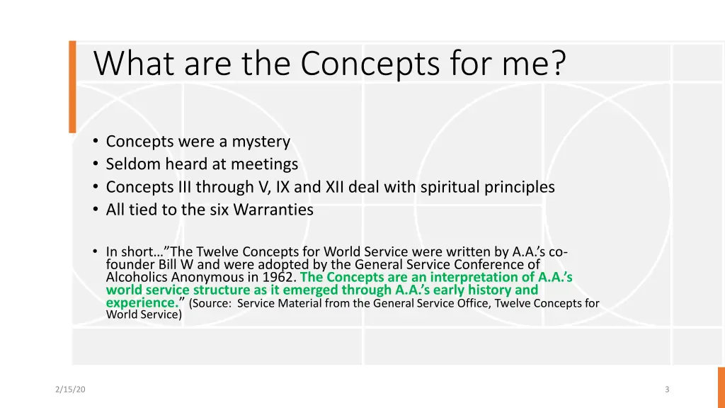 what are the concepts for me