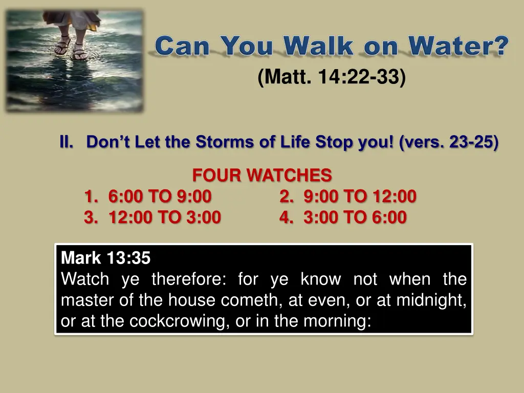 matt 14 22 33 2