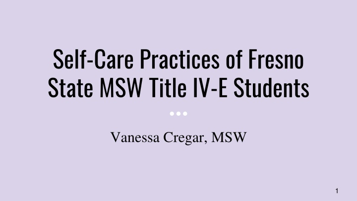 self care practices of fresno state msw title