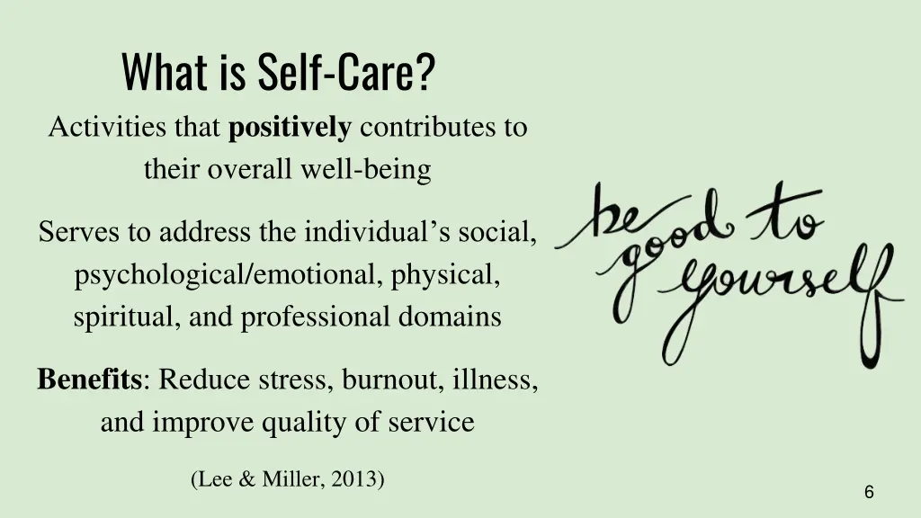 what is self care activities that positively