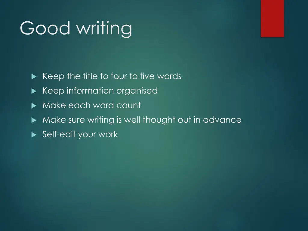 good writing