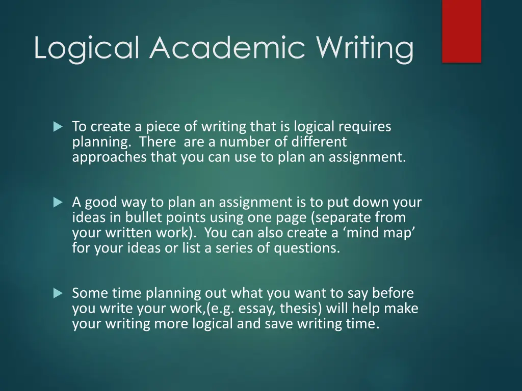 logical academic writing