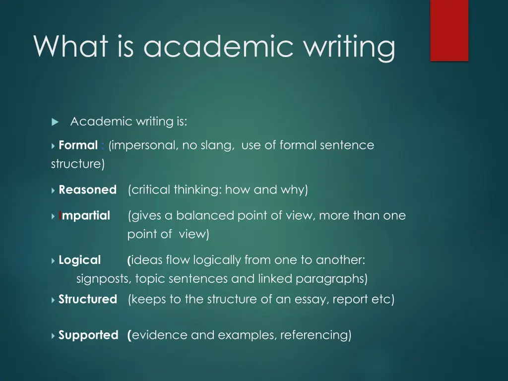 what is academic writing