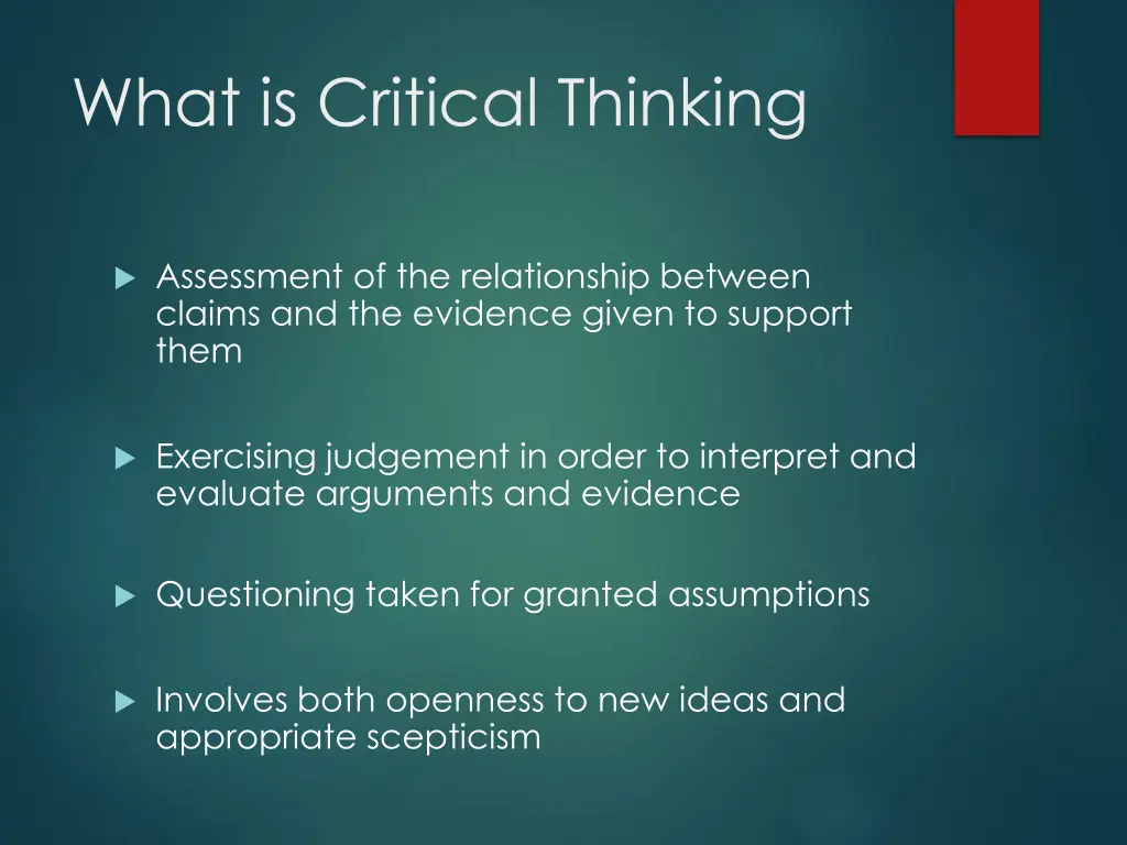 what is critical thinking