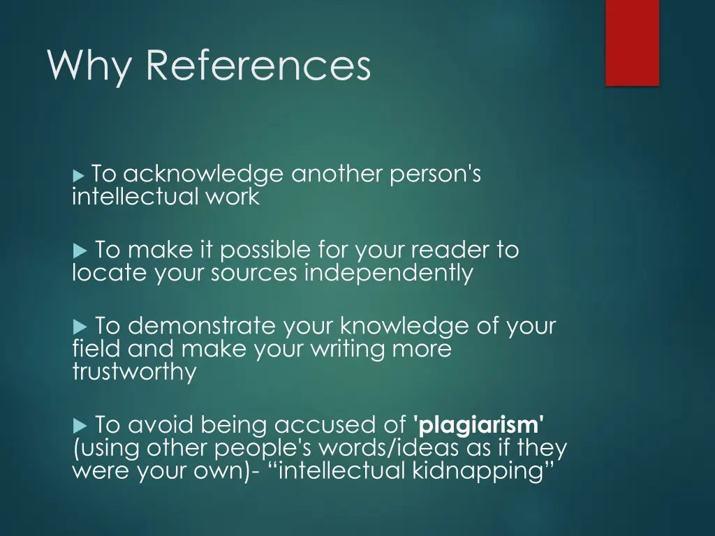 why references