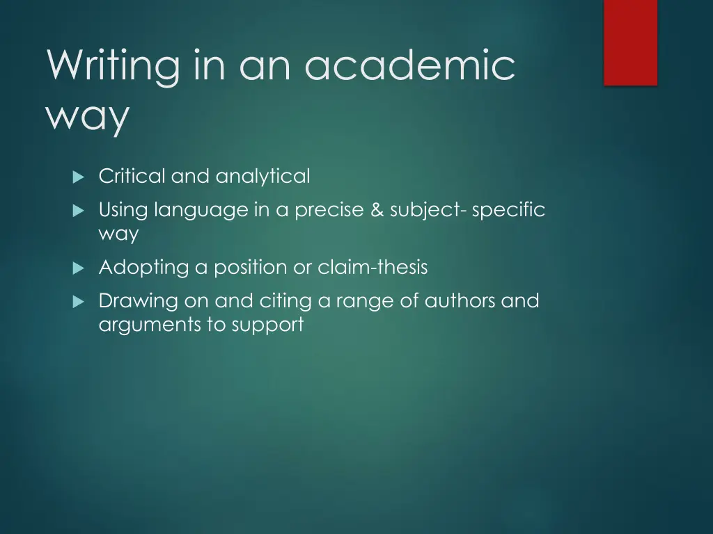 writing in an academic way 1