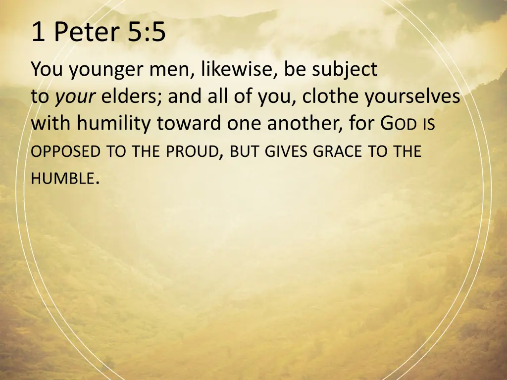 1 peter 5 5 you younger men likewise be subject