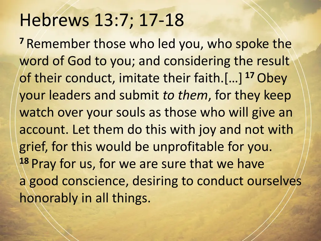 hebrews 13 7 17 18