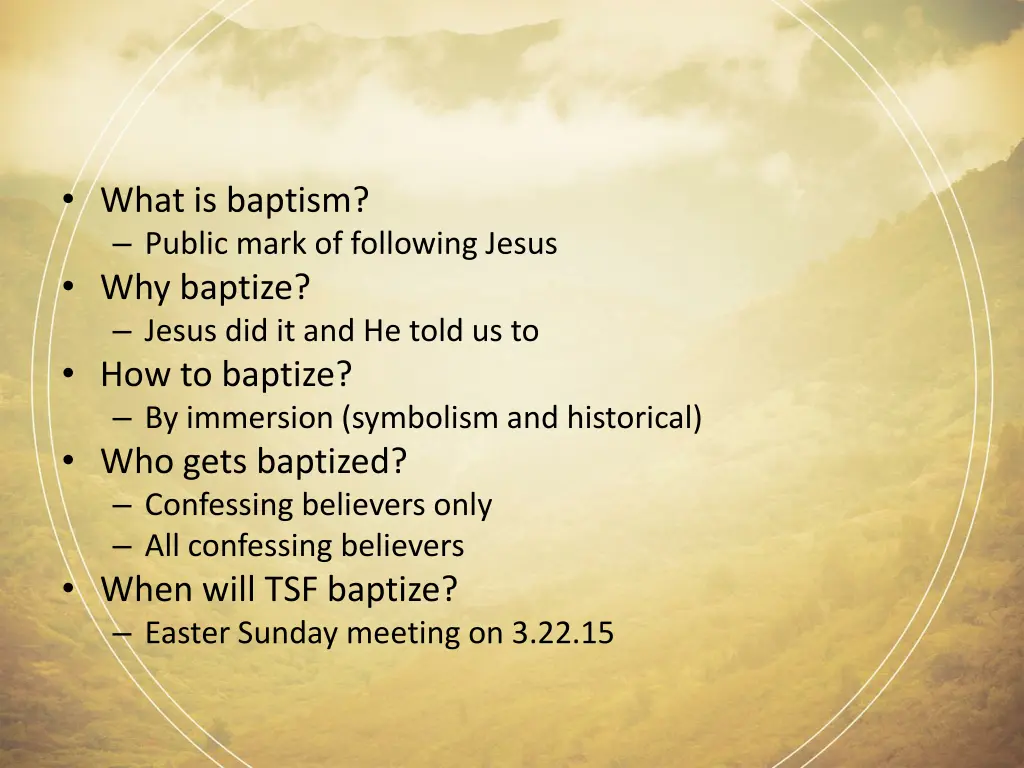 what is baptism public mark of following jesus