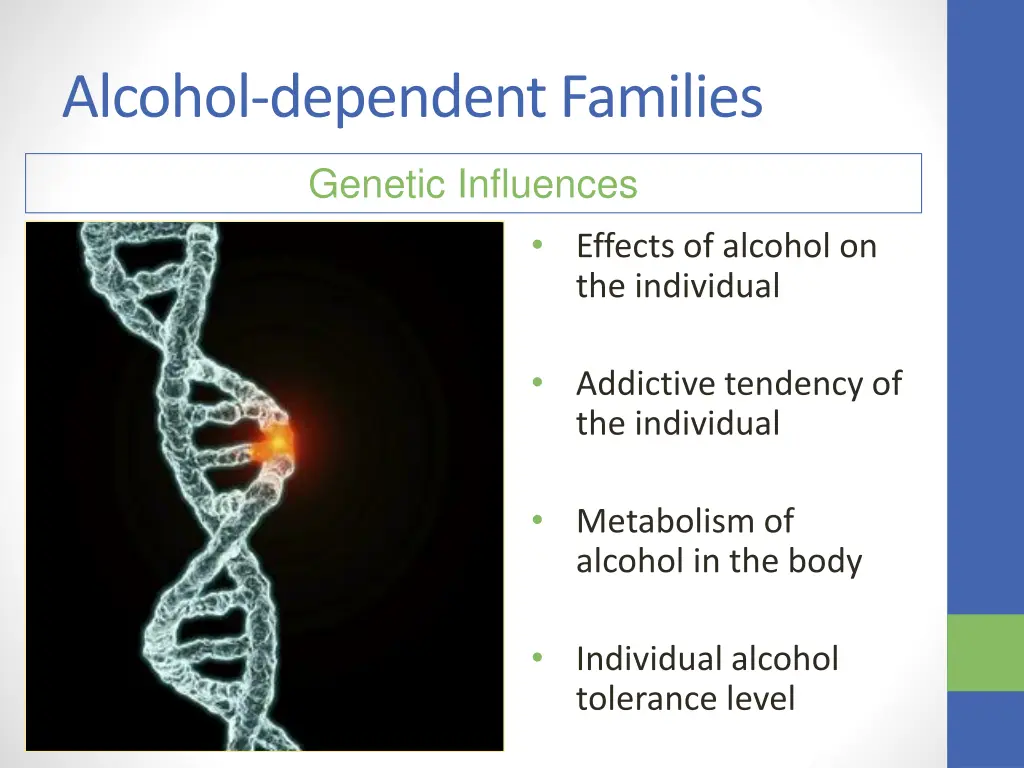 alcohol dependent families
