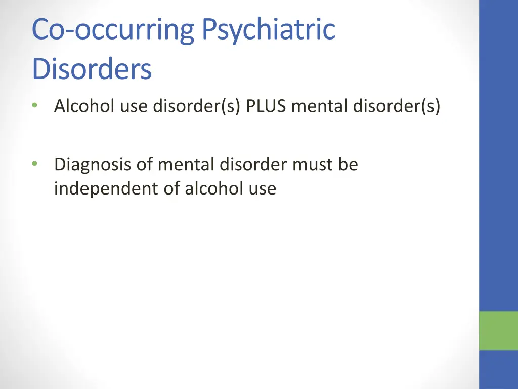 co occurring psychiatric disorders