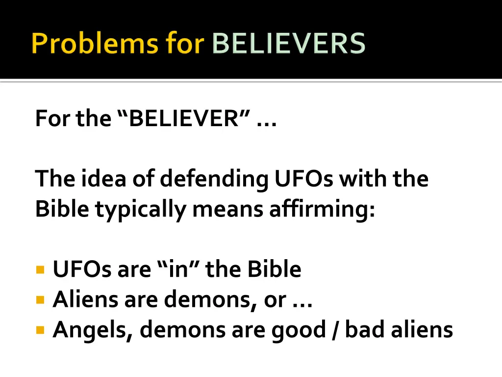 for the believer