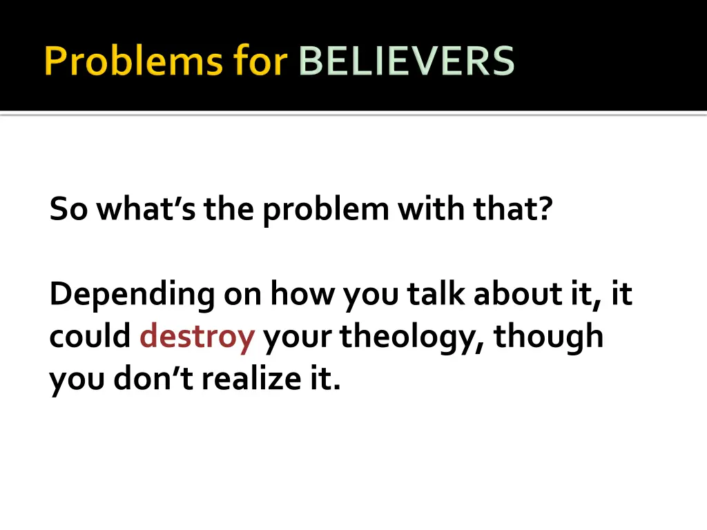 so what s the problem with that
