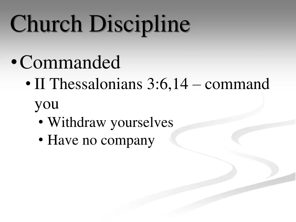 church discipline 1