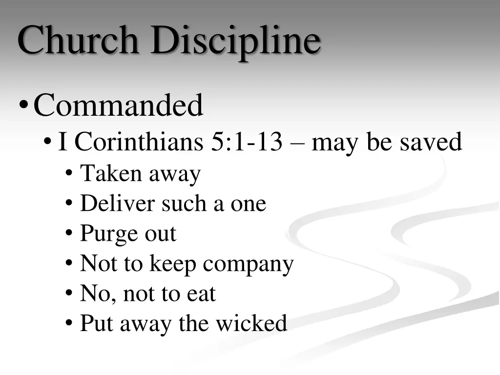 church discipline 2