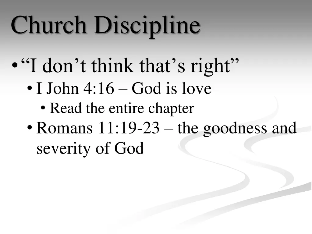 church discipline
