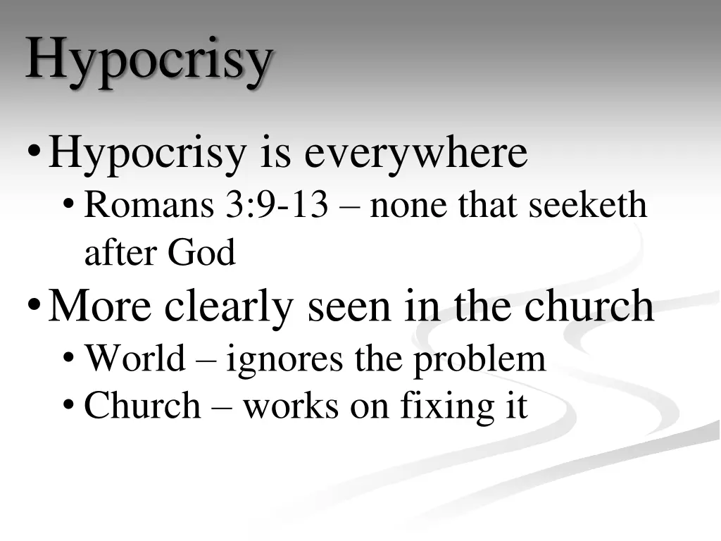 hypocrisy 1