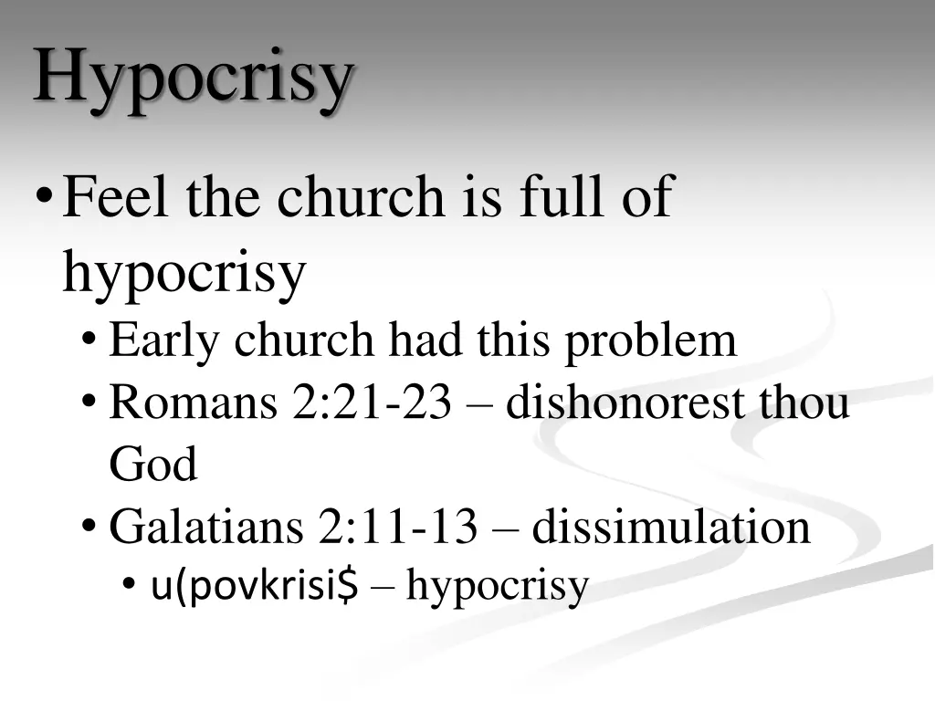 hypocrisy