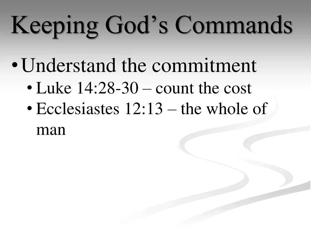 keeping god s commands 1