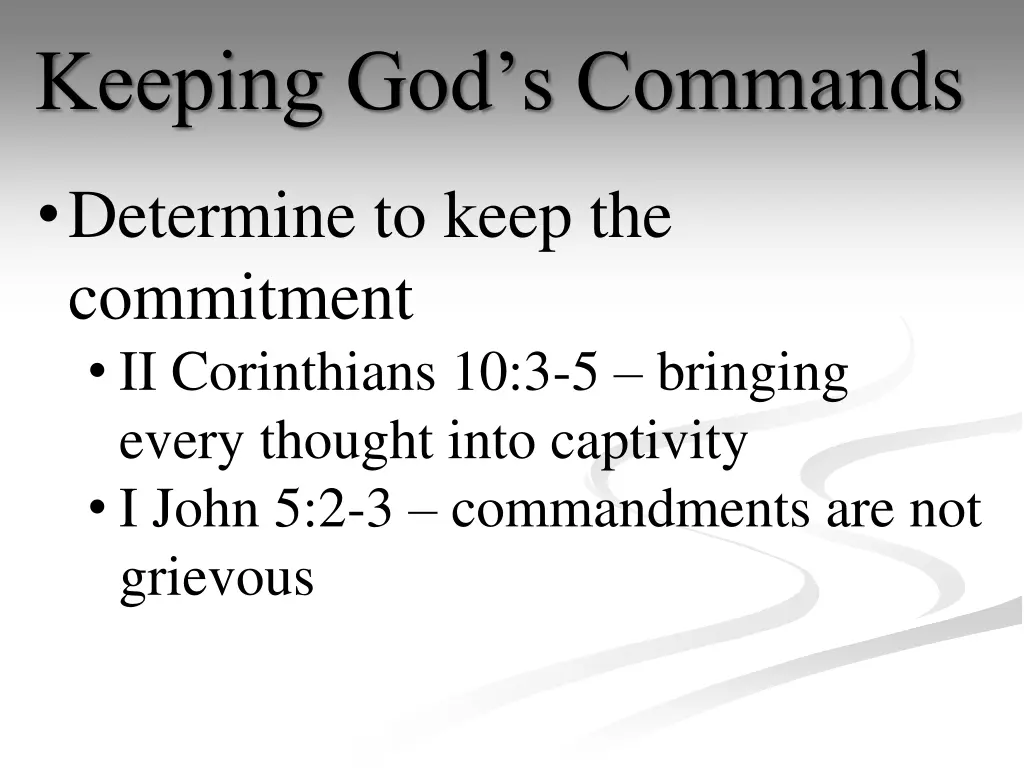 keeping god s commands 2