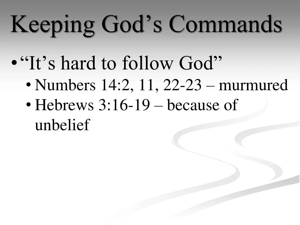 keeping god s commands