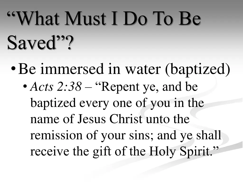what must i do to be saved 4