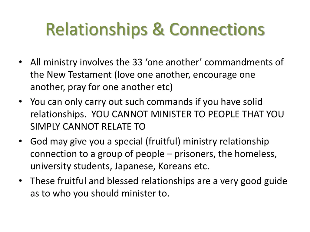 relationships connections