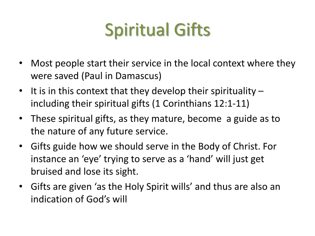 spiritual gifts