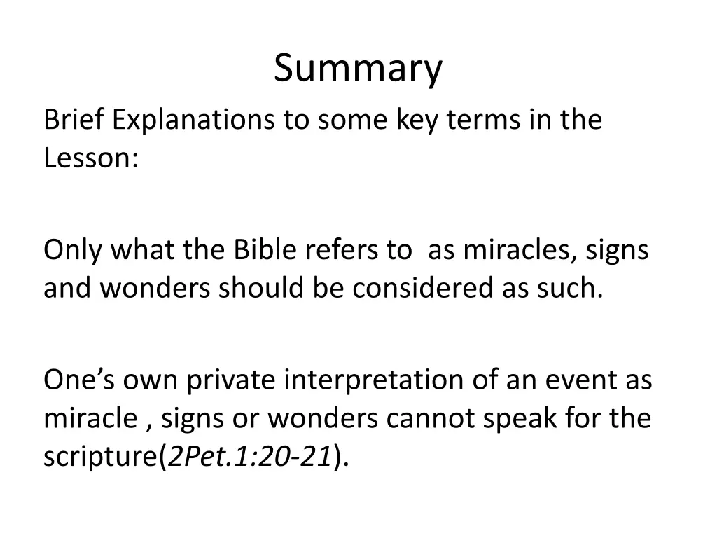 summary