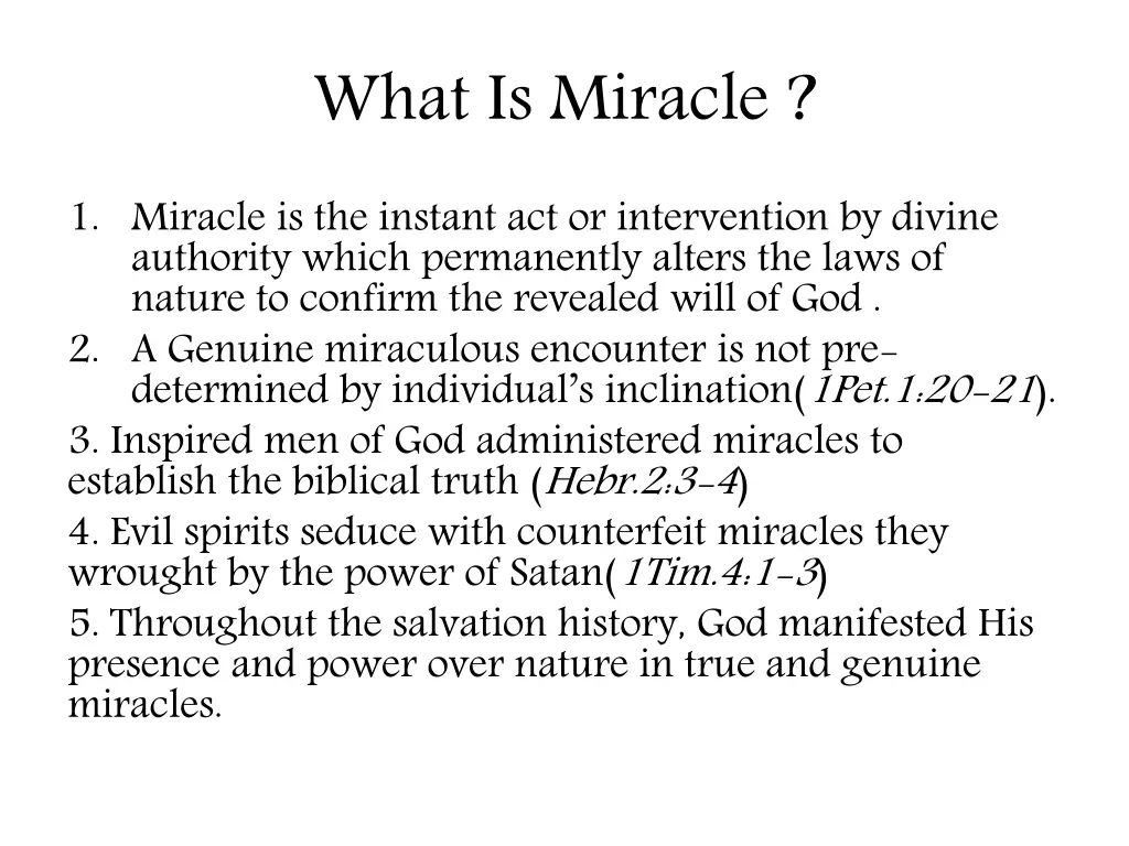 what is miracle