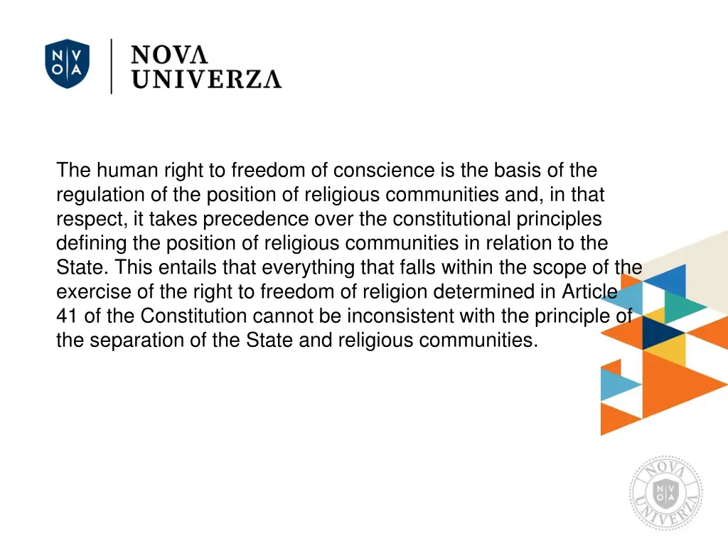 the human right to freedom of conscience