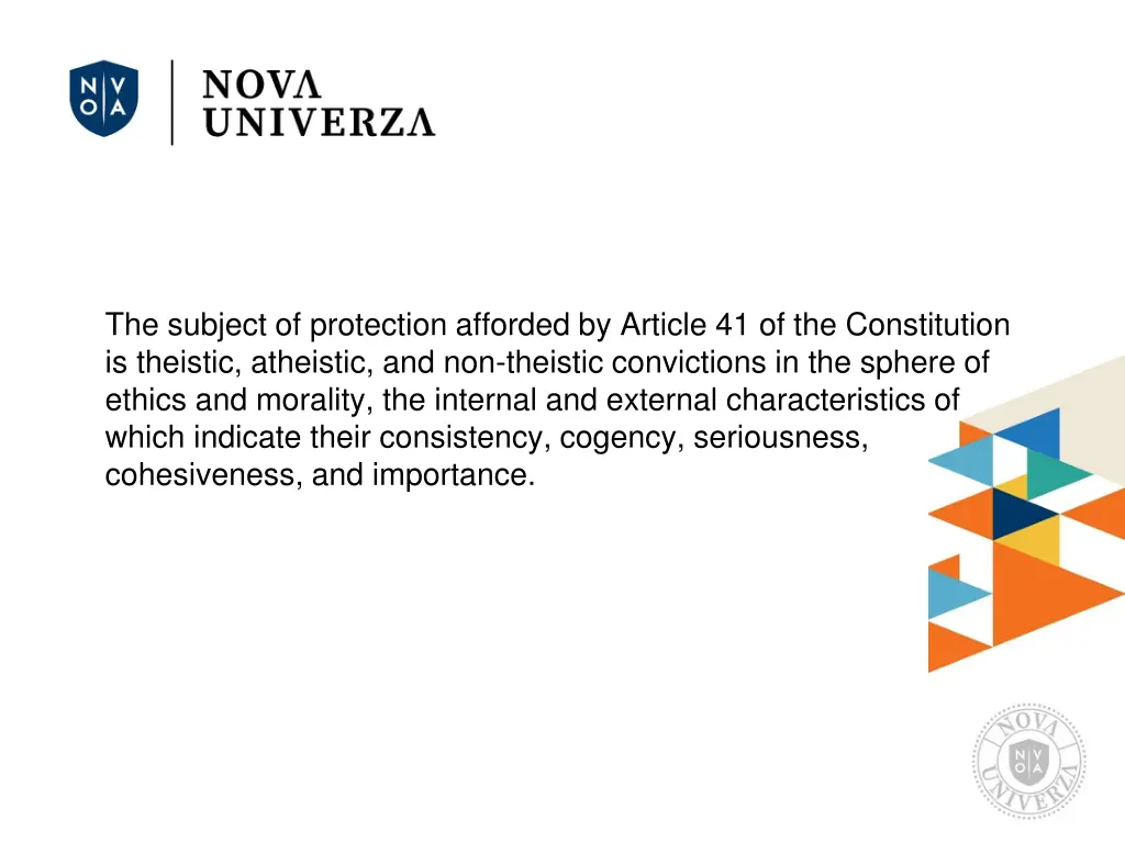 the subject of protection afforded by article