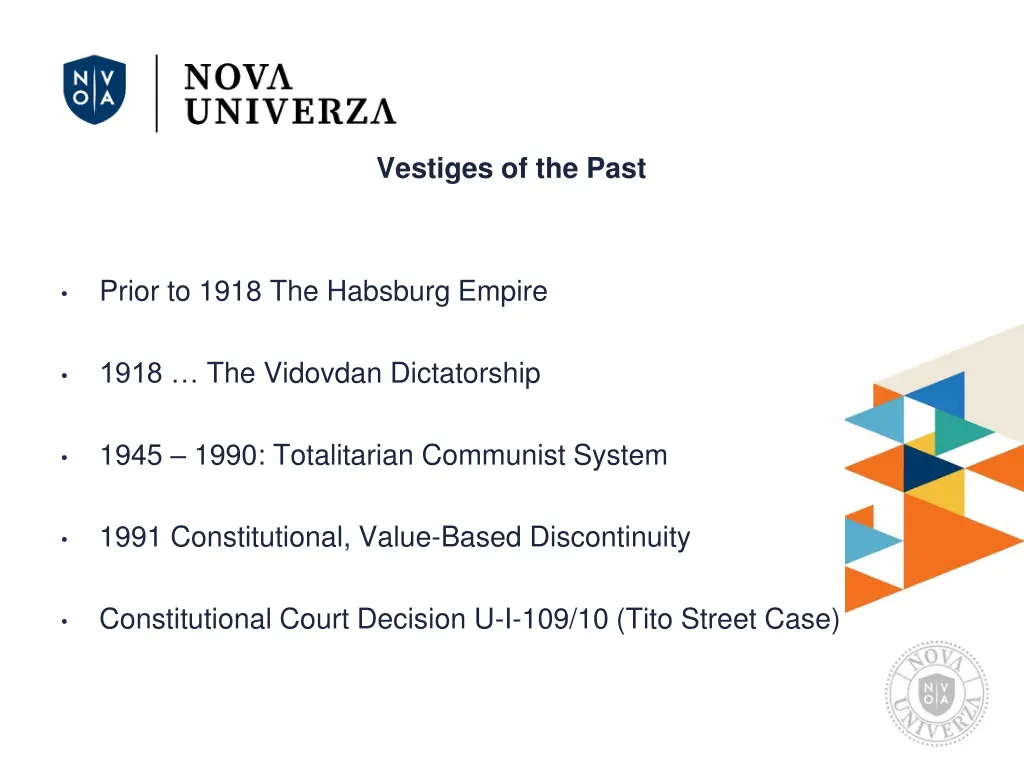 vestiges of the past