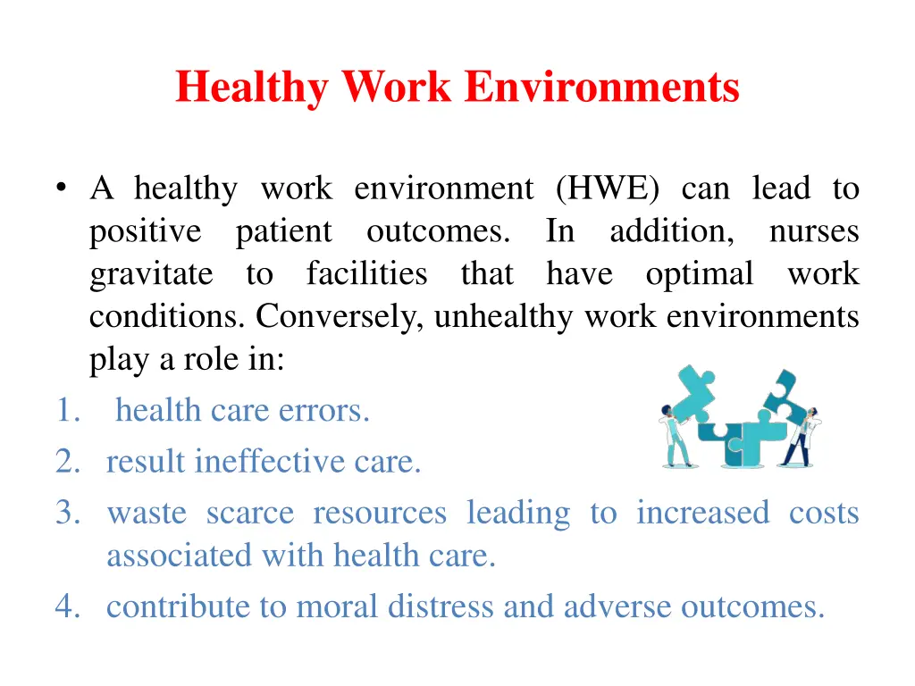 healthy work environments