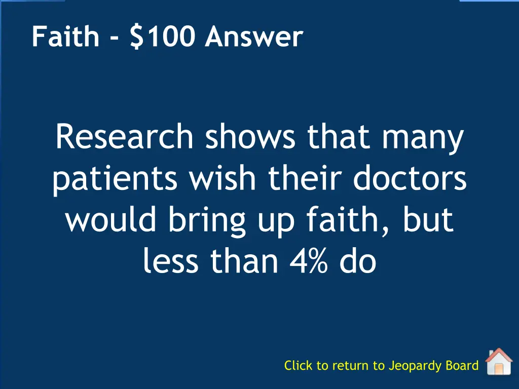 faith 100 answer
