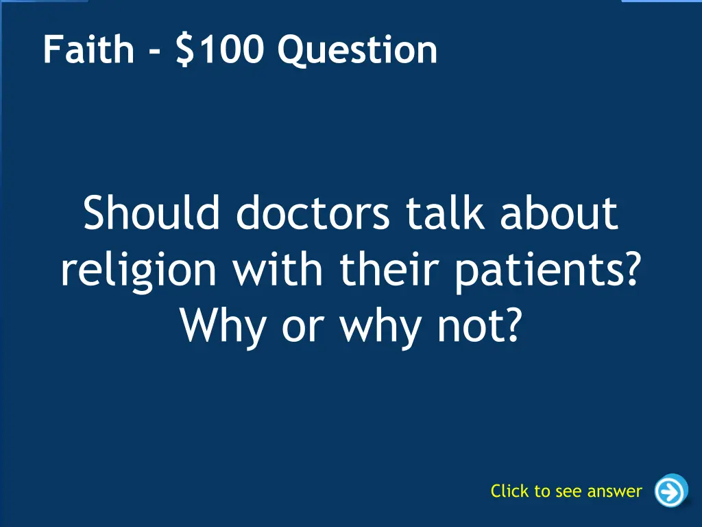faith 100 question