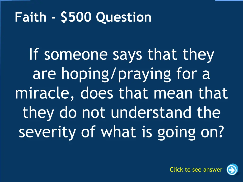 faith 500 question