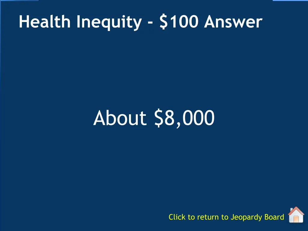 health inequity 100 answer