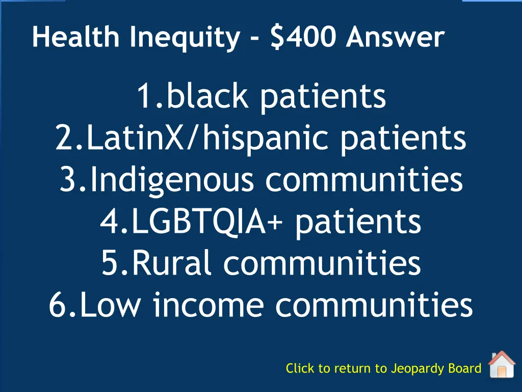 health inequity 400 answer