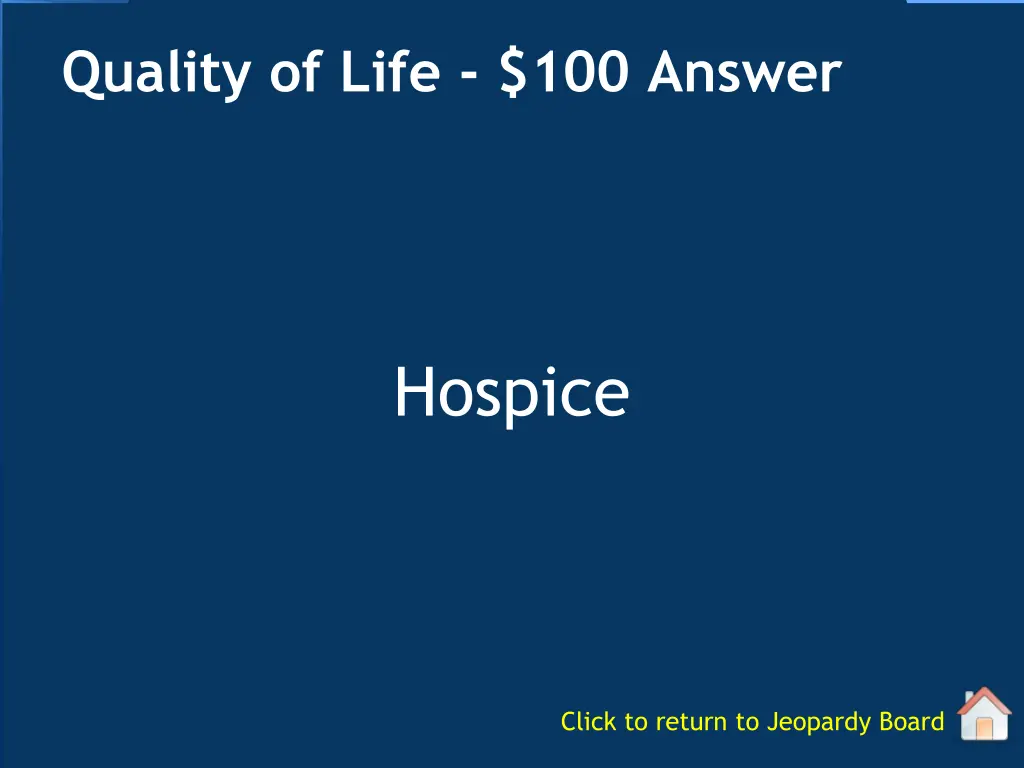quality of life 100 answer