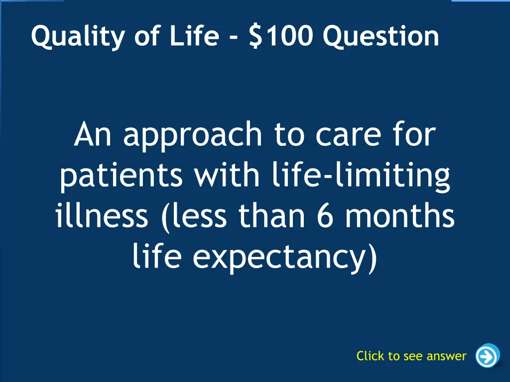 quality of life 100 question