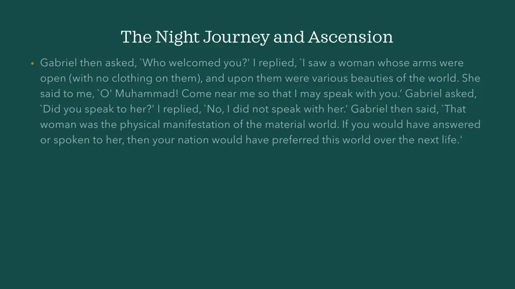 the night journey and ascension 17